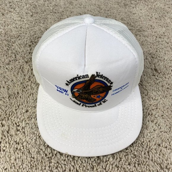 VFW‎ Post 33 Hat -American Veteran and Proud of It -SnapBack Trucker Yupoon Cap - Picture 8 of 10